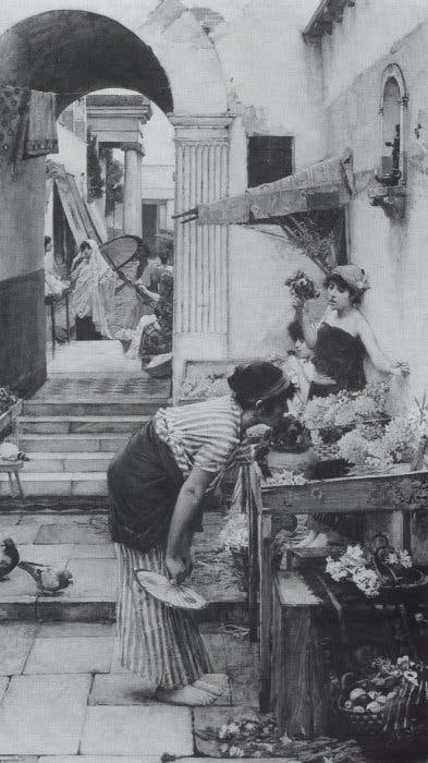 A Flower Market, Old Rome