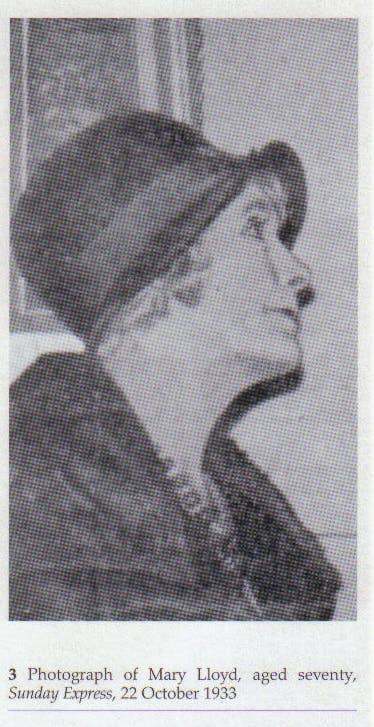 Photograph of Mary Lloyd, aged seventy.