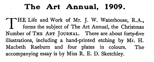 The Art Annual, 1909