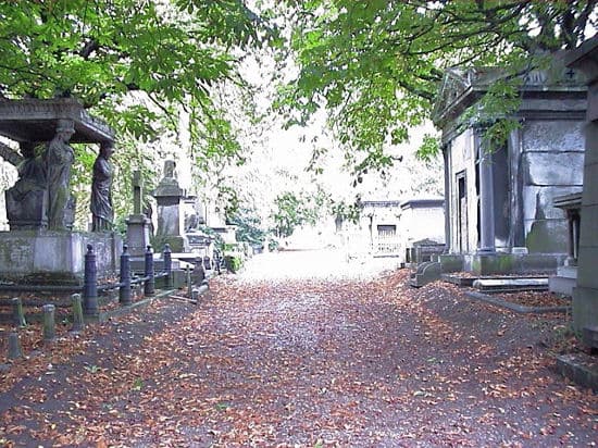 Tombs at Kensal Green cemetery in north London